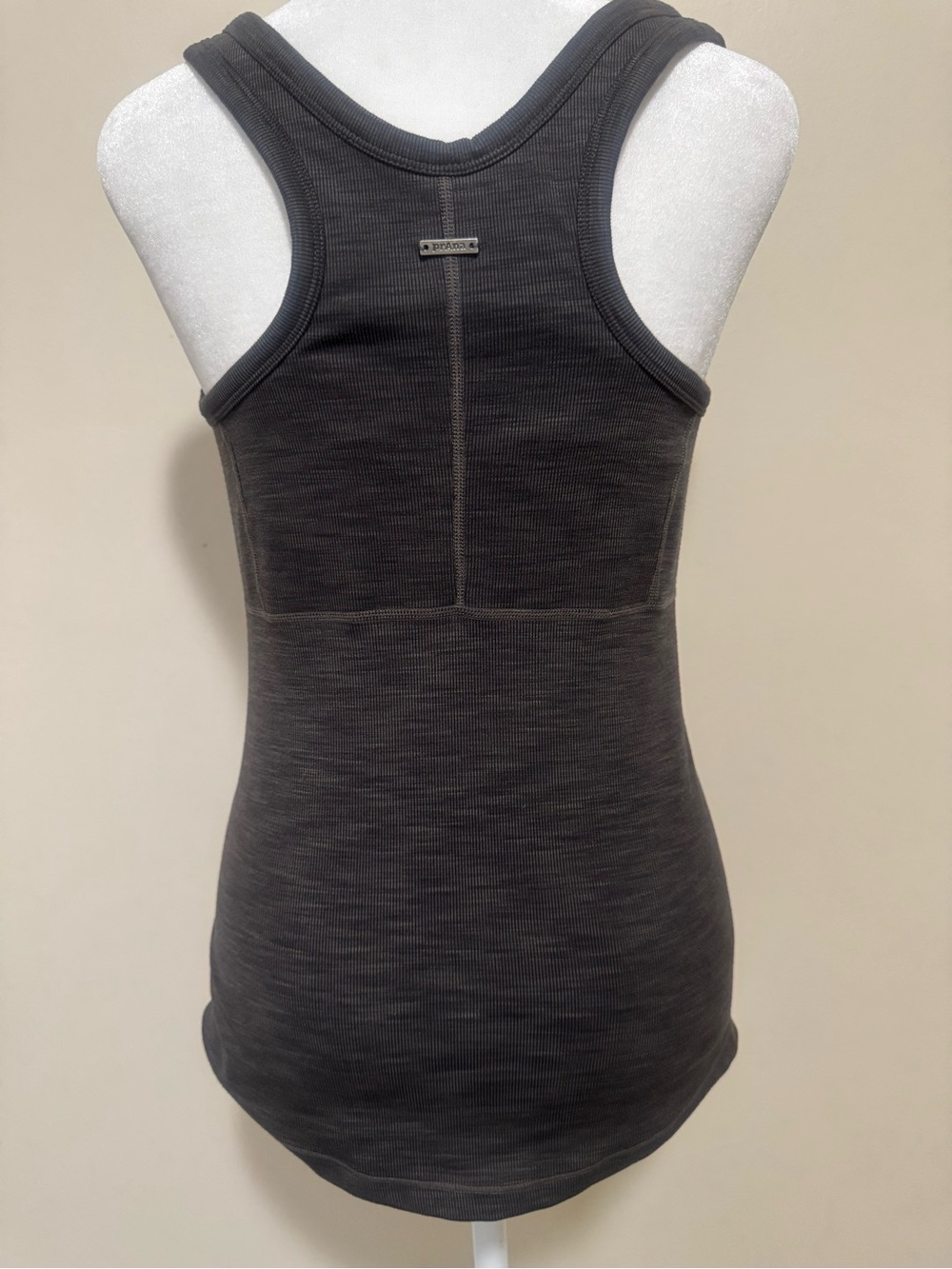 prAna Women’s Ribbed Performance Tank Top Built In Bra Racerback - Picture 5 of 8
